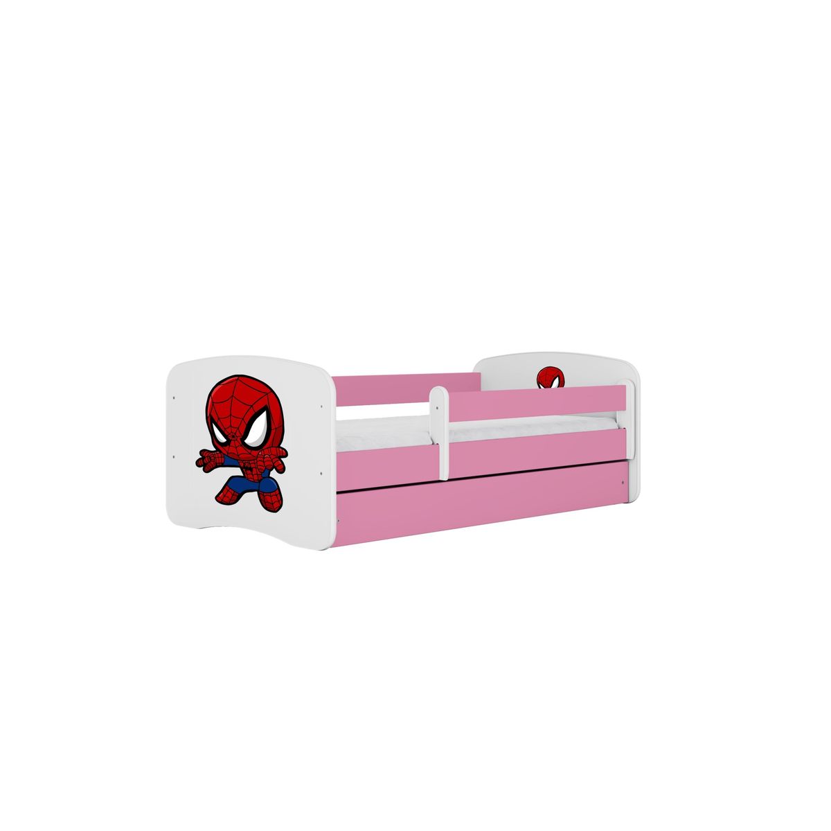 KOCOT KIDS Seng babydreams pink spiderman med skuffe med madras 180/80