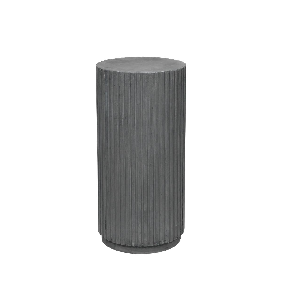 BROSTE COPENHAGEN rund Rillo sidebord - grå fibercement (Ø38,5)