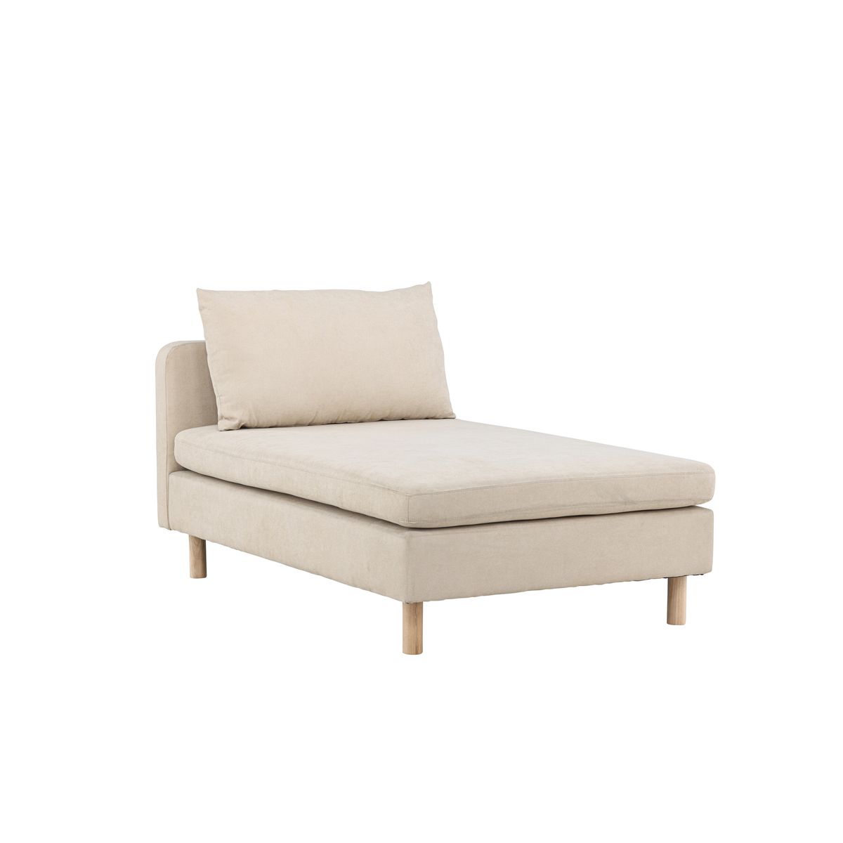 VENTURE DESIGN Zero daybed - beige polyester og natur gummitræ