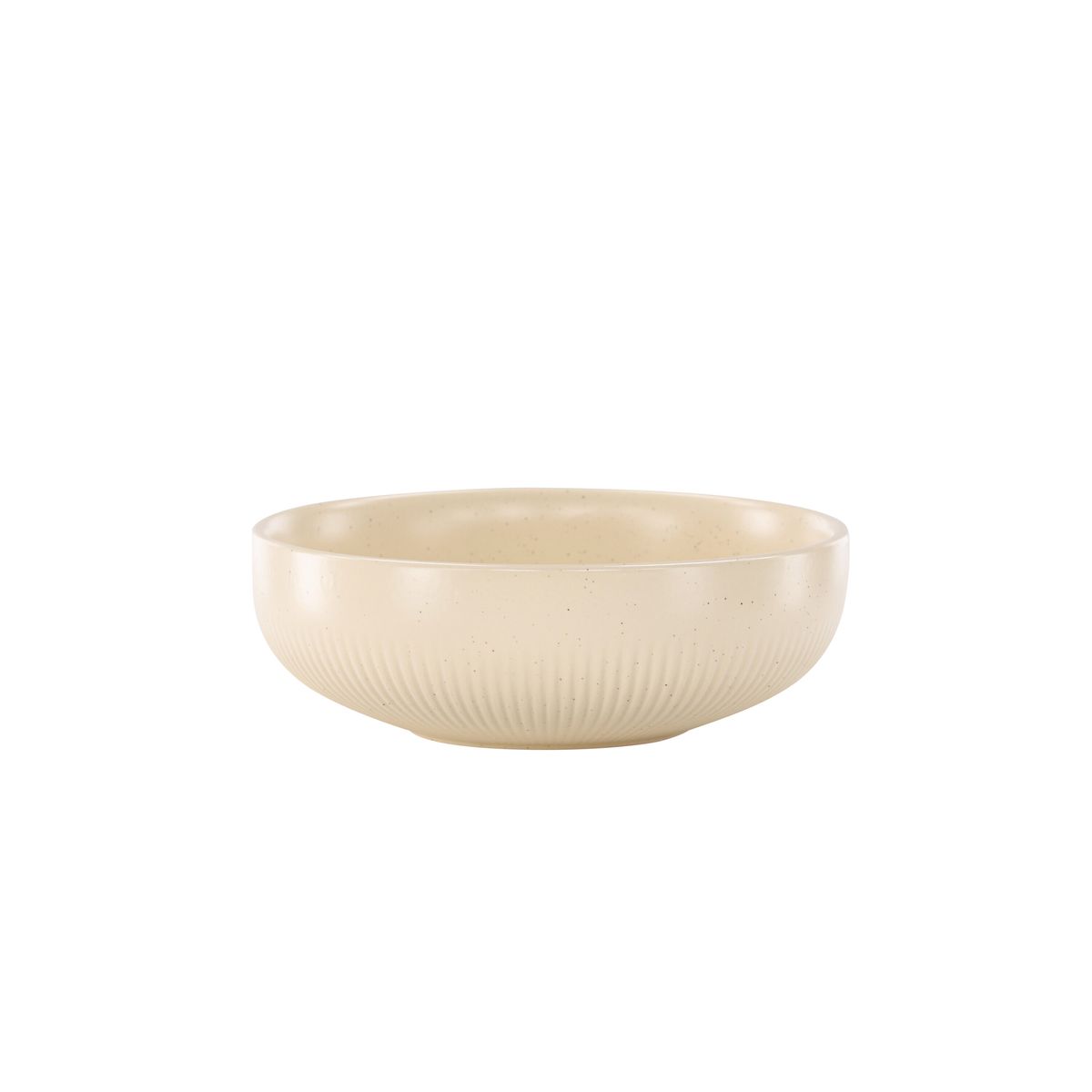 VENTURE DESIGN Posh lysestage, rund - beige/sorte prikker stentøj (B18x6)