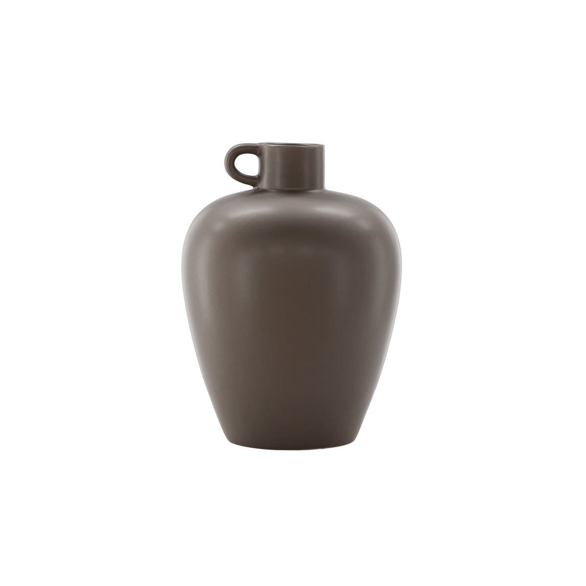 VENTURE DESIGN Cent vase, m. 1 hank - brun stentøj (24x24x33)