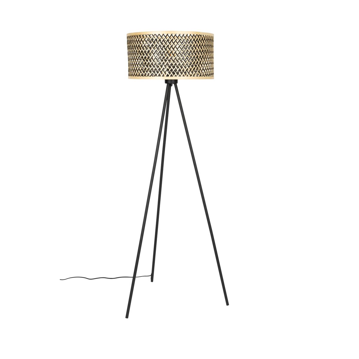 WHITE LABEL LIVING Isla Bamboo gulvlampe - beige bambustræ