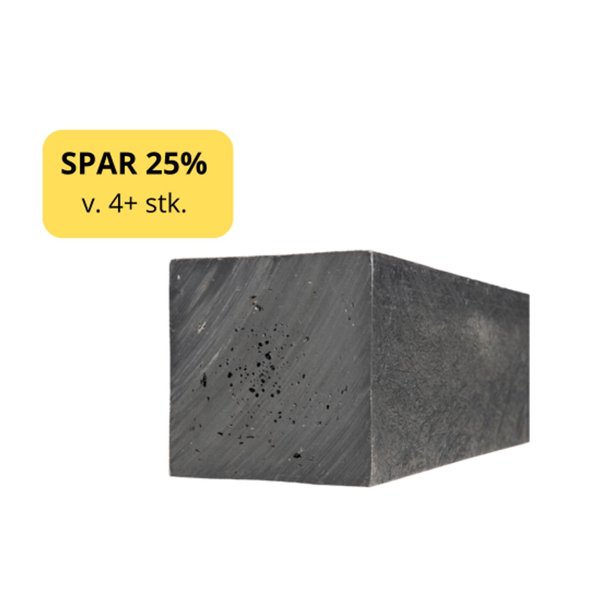 Stolpe 10x10x360 cm Ural Black Ved køb af +4 stk. 25% rabat