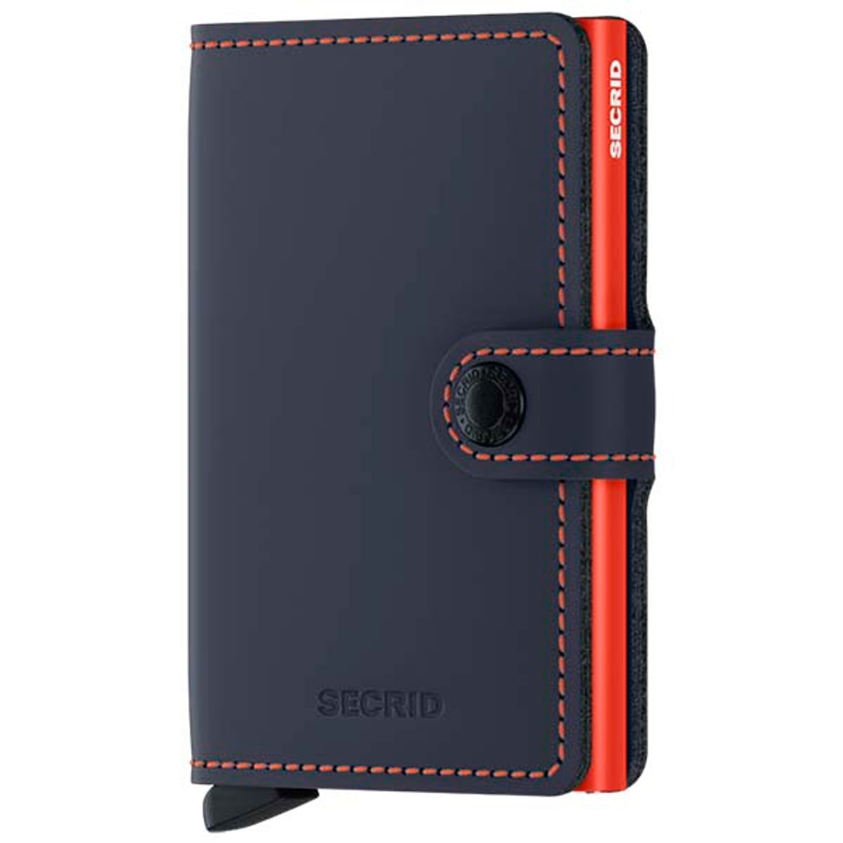 SECRID RFID Matte Kreditkortholder M-Nightblue/Orange