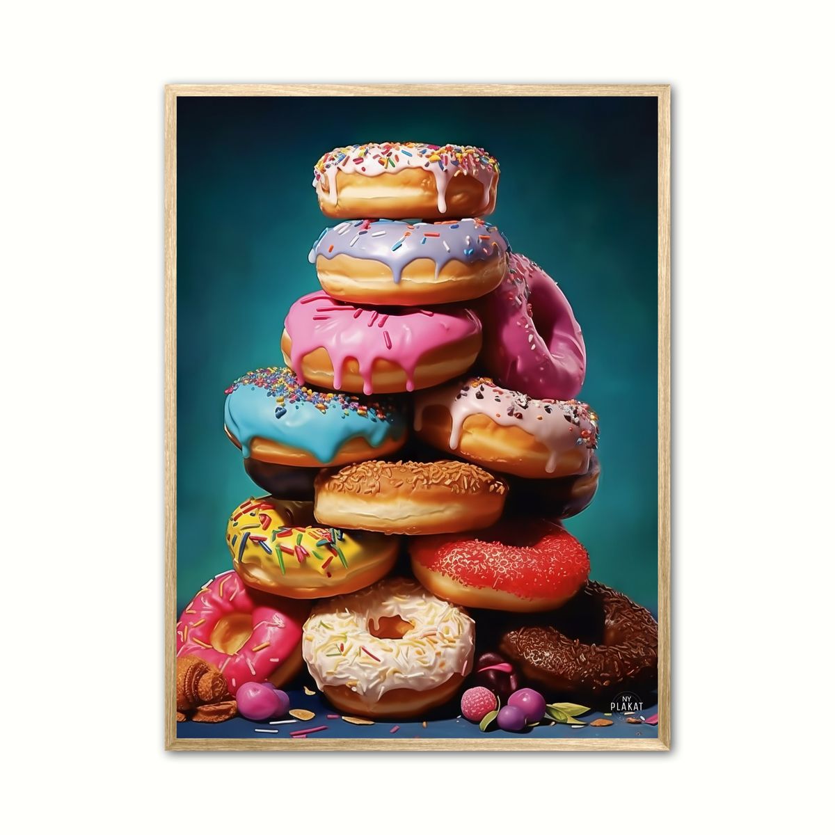 Plakat med Donuts Bjerget - Plakat 50 x 70 cm (B2)