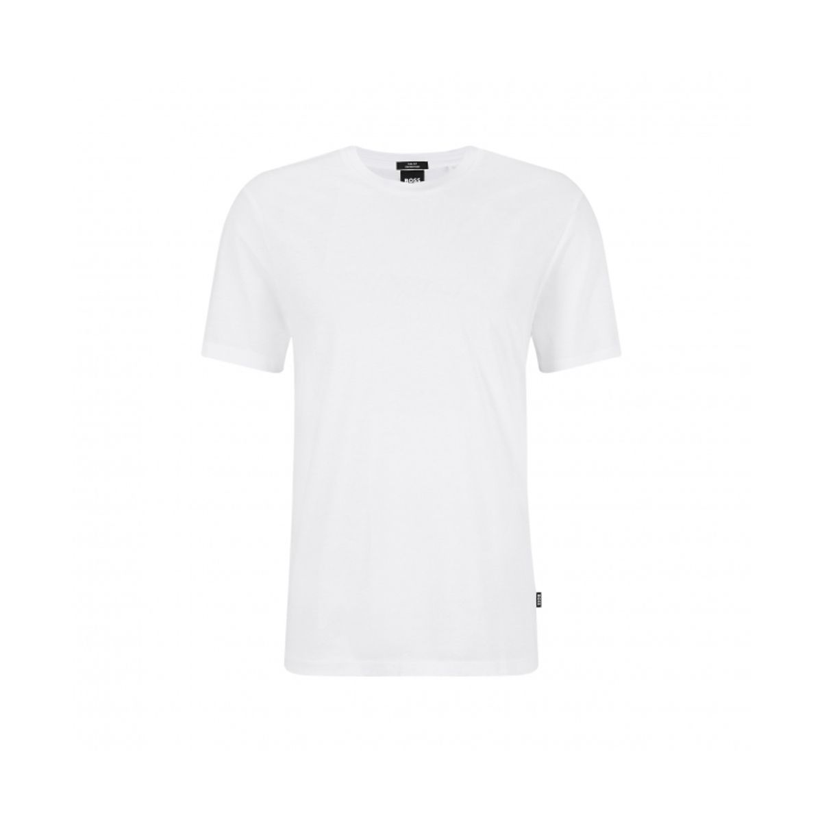 BOSS kortærmet merceriseret t-shirt i hvid til herre| Slim fit|