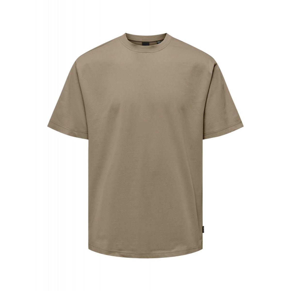 ONLY & SONS t-shirt i mørke beige til herre | Relaxed fit |