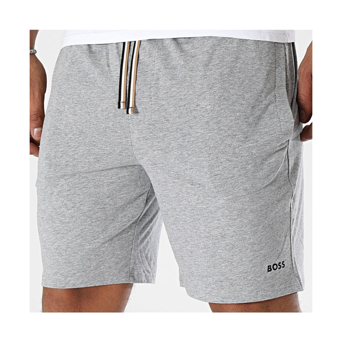 BOSS shorts m. logo i grå til herre