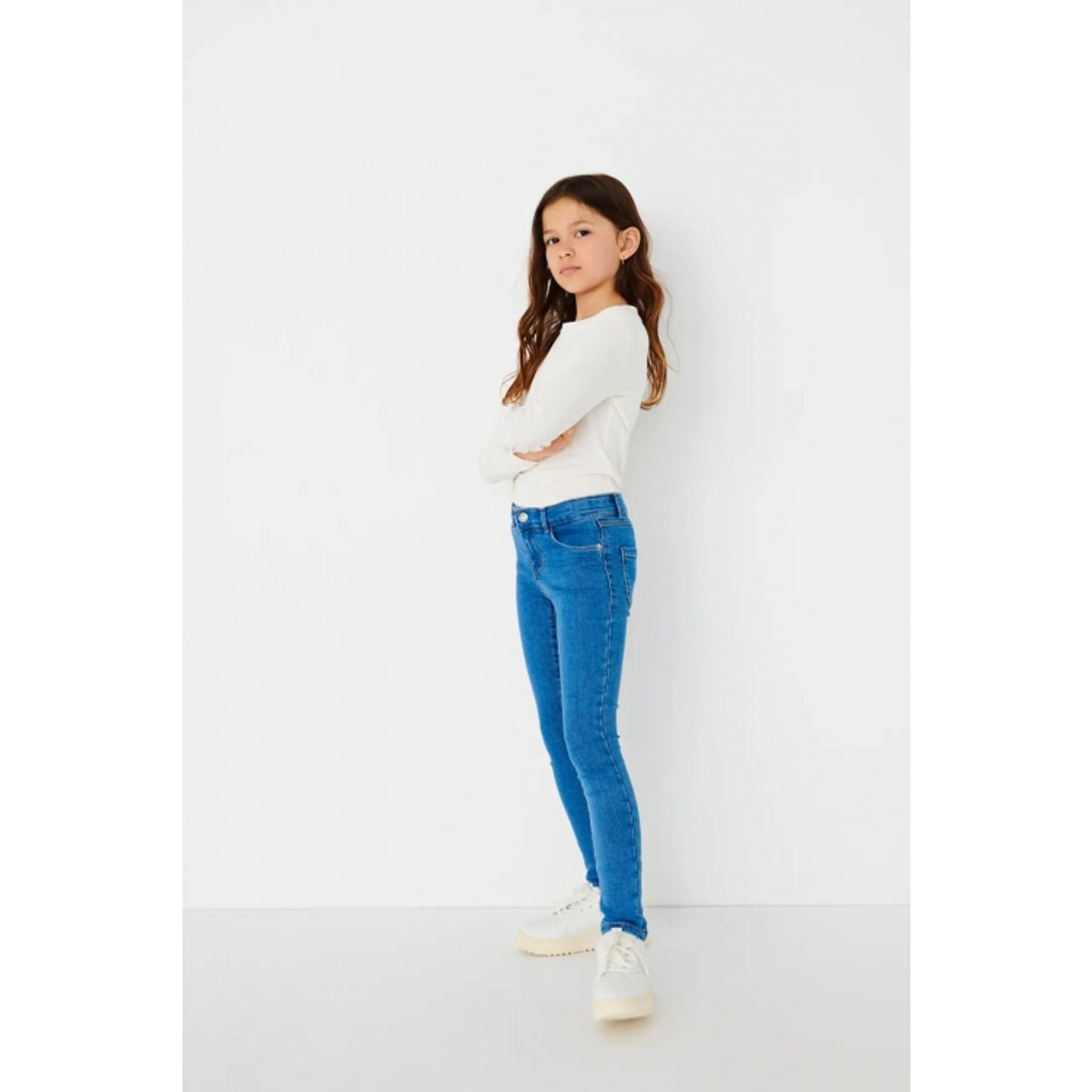 KIDS ONLY KONRAIN denim skinny fit jeans i lyseblå til piger