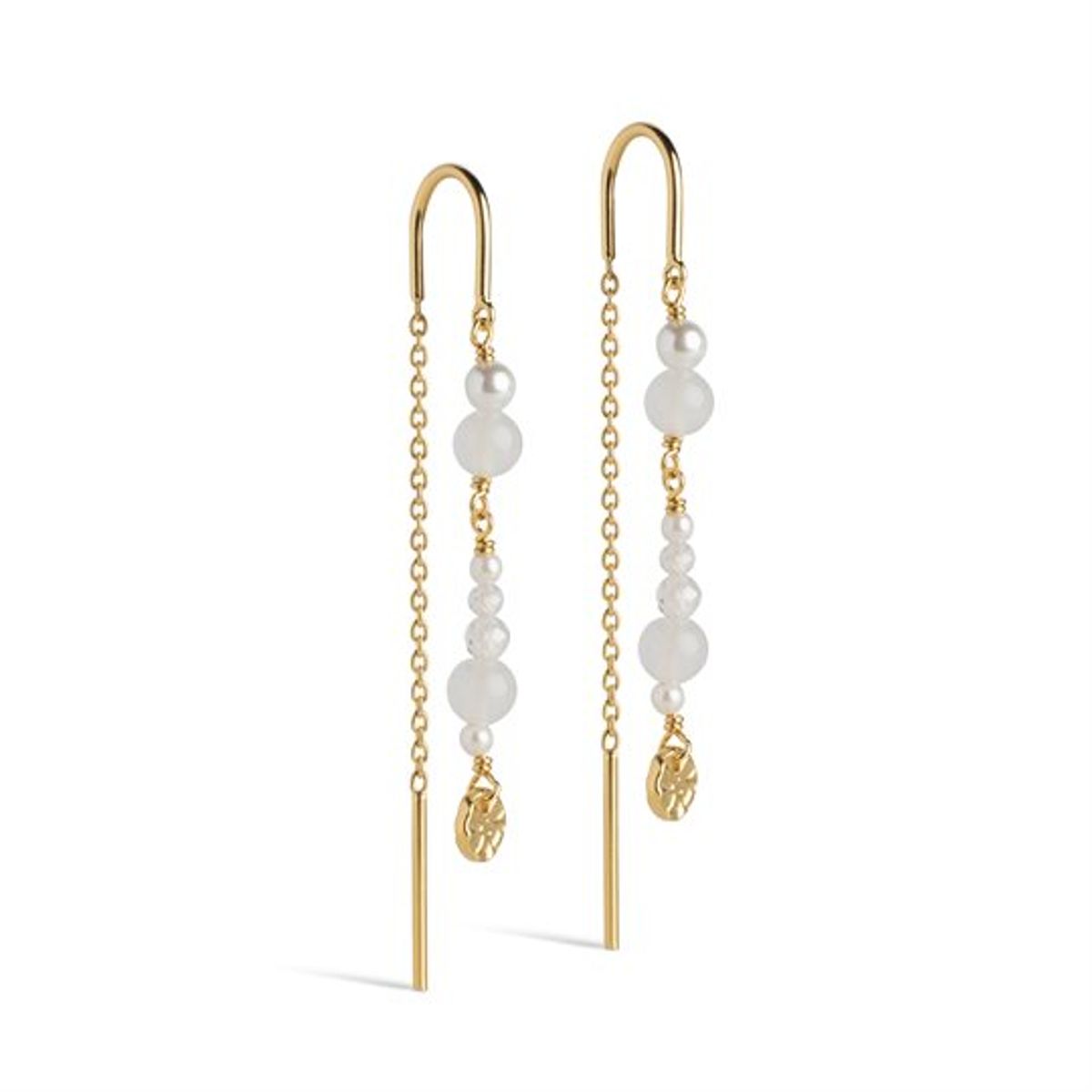 Enamel - Earring Sofia - White and Pearls