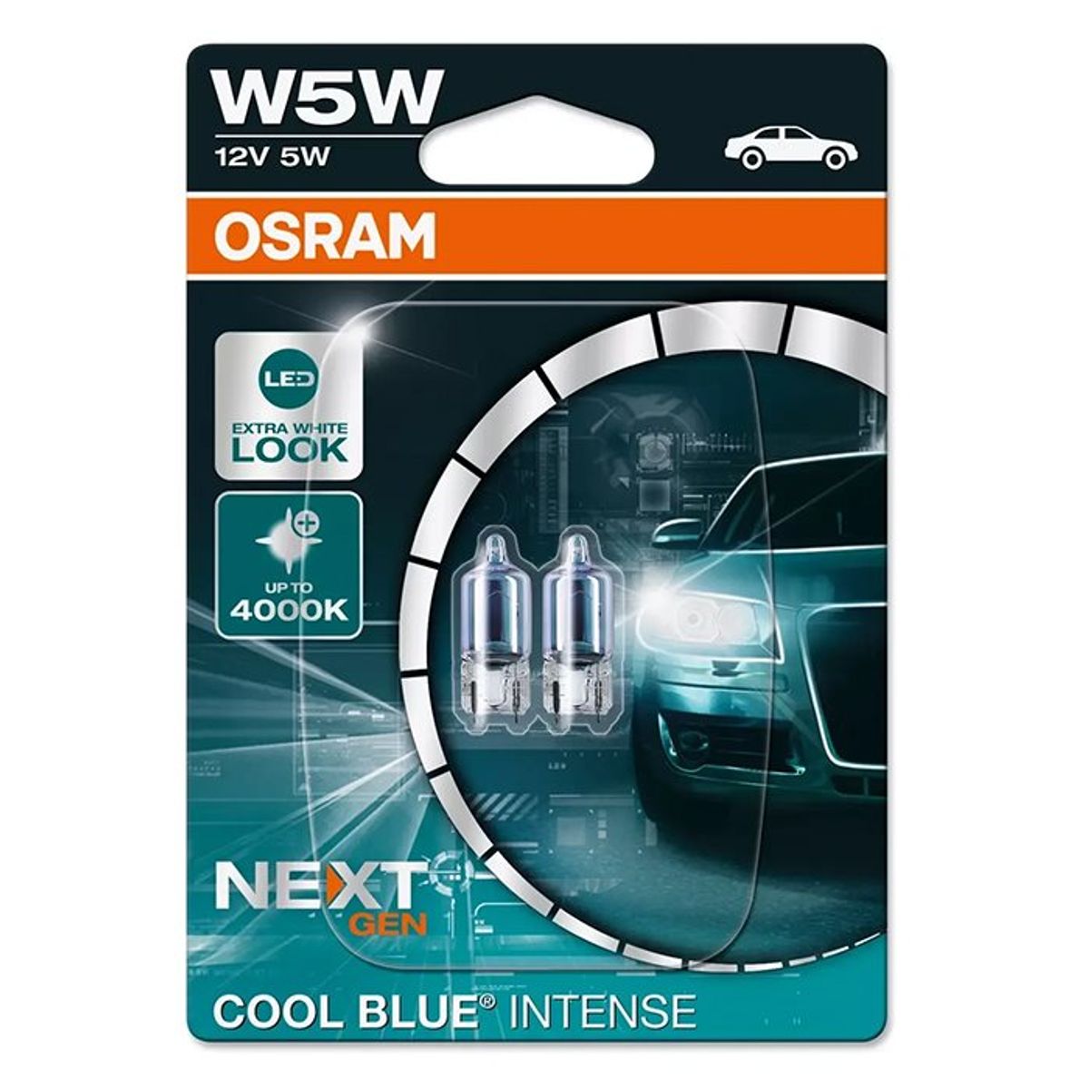 Osram Cool Blue Intense Next Gen W5W 12V - 2 stk.