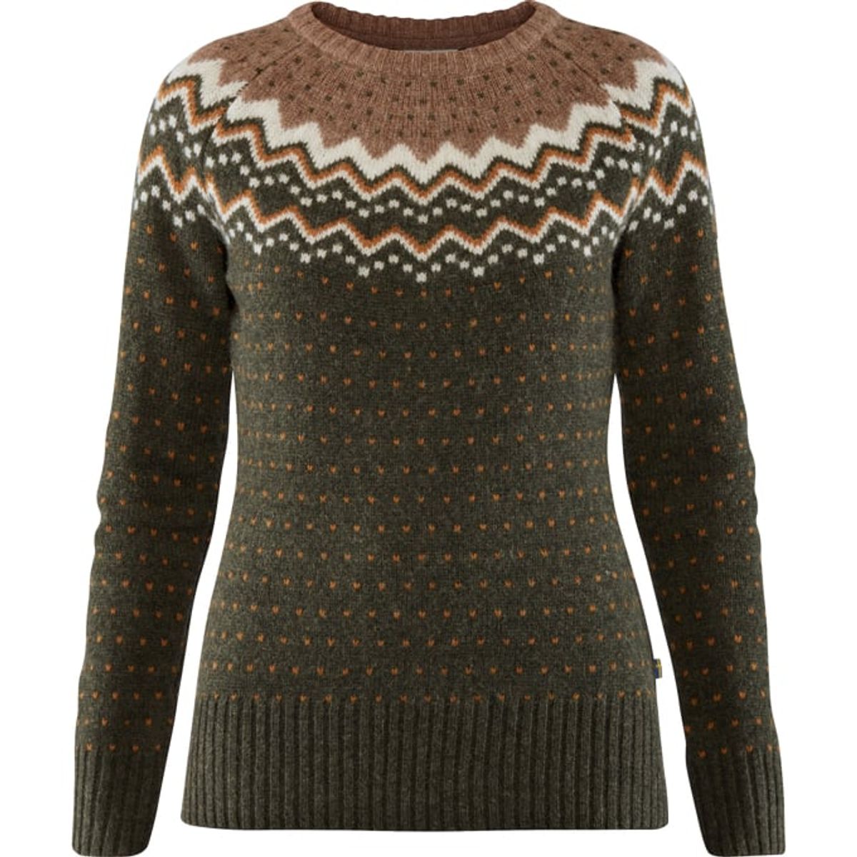 Fjällräven Ãvik Knit Dame Sweater Deep Forest XS