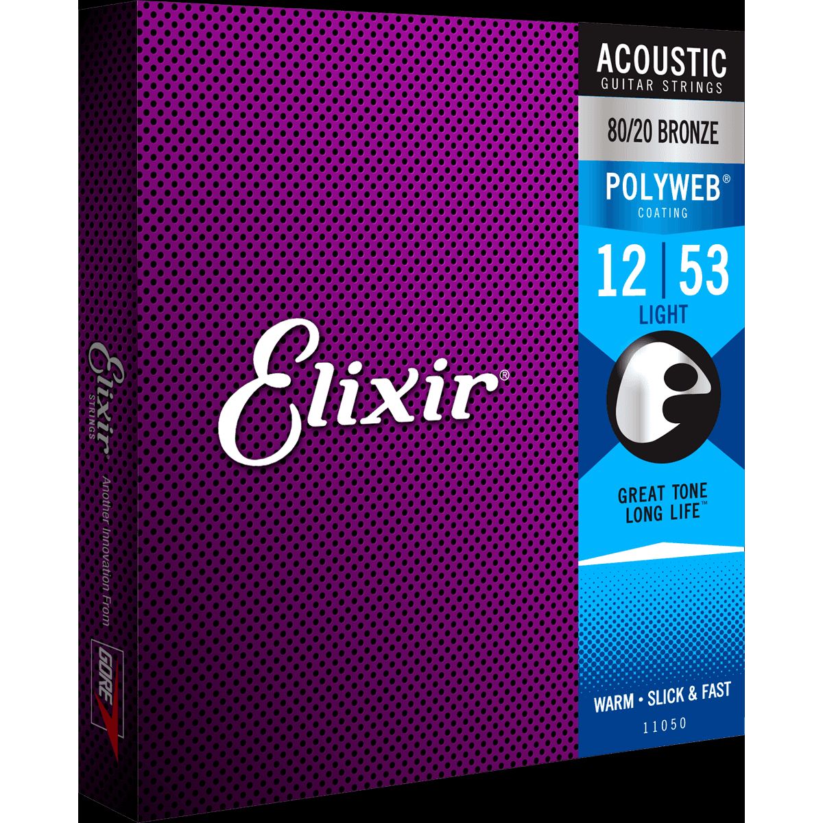 Elixir Polyweb Bronze 80/20 Guitarstrenge (Light, 12-53)