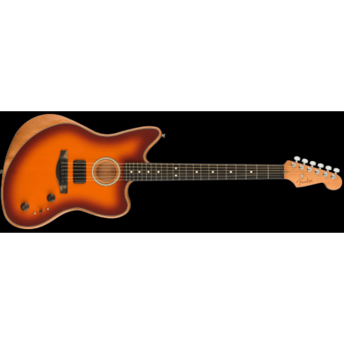 Fender American Acoustasonic Jazzmaster El-guitar (Tobacco Sunburst)