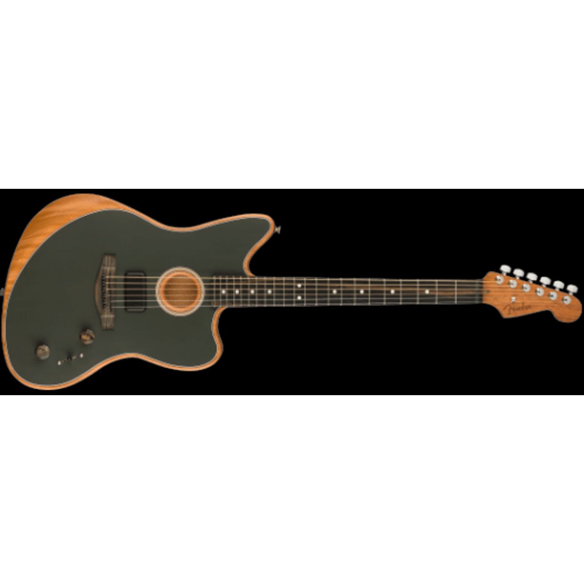 Fender American Acoustasonic Jazzmaster El-guitar (Tungsten)