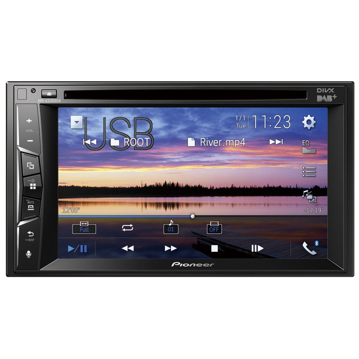 Pioneer AVH-A3200DAB Bilstereo Bluetooth og DAB Radio