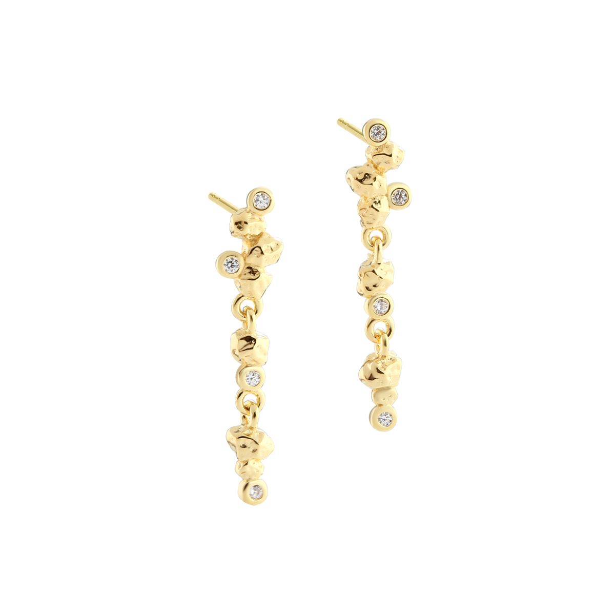 DARLING ROCK LONG EARSTUD | GOLDEN