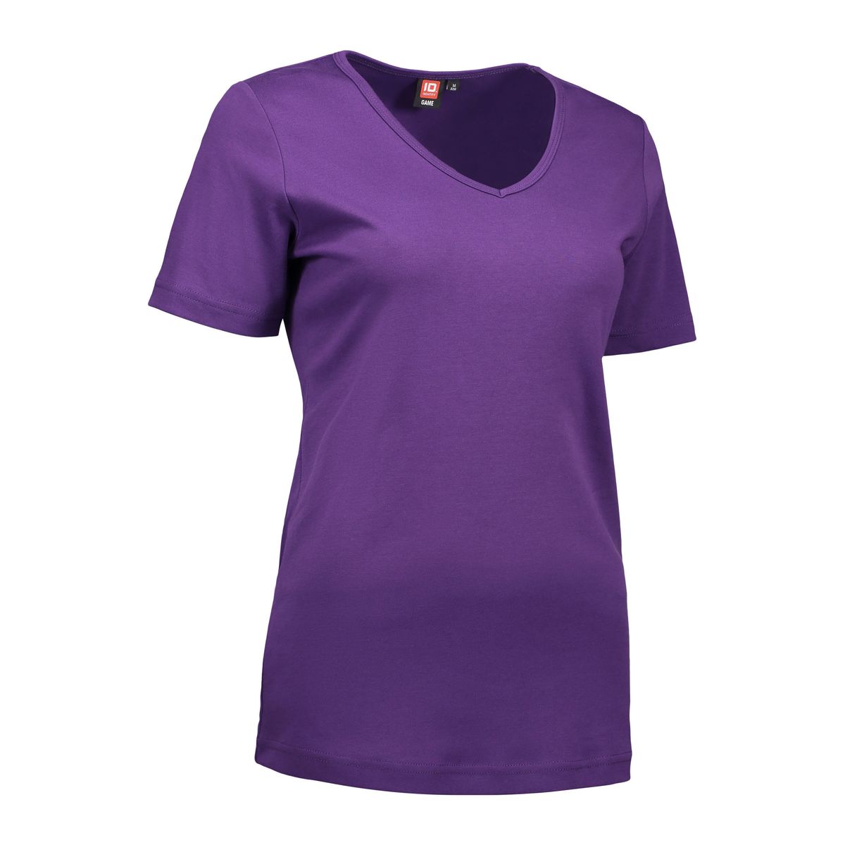 Lilla dame t-shirt med v-hals - L