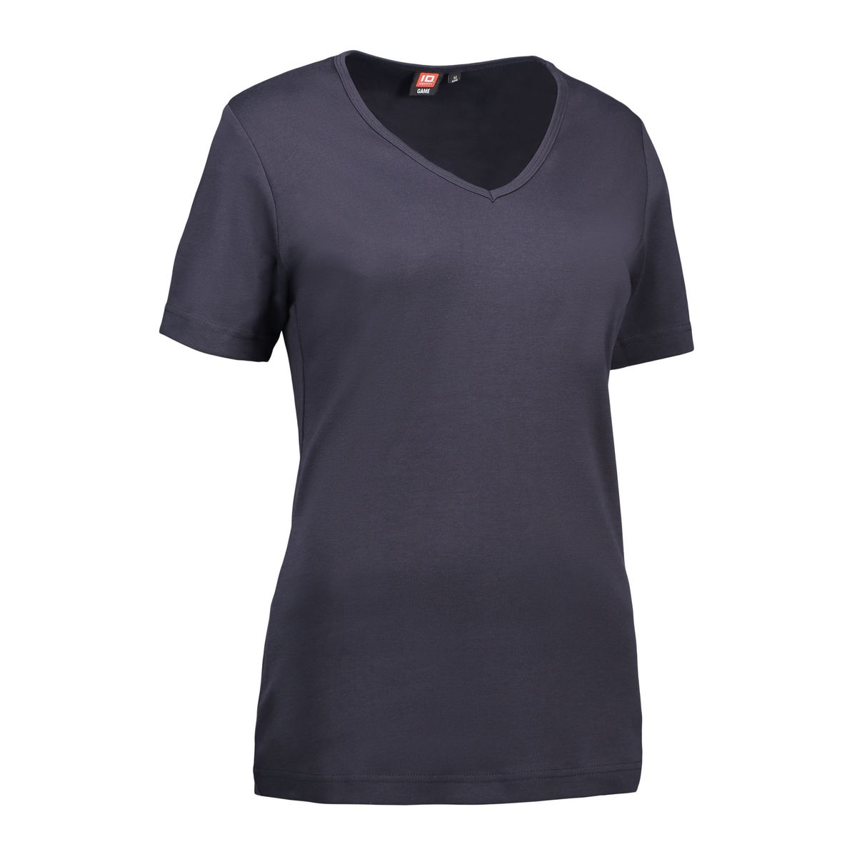 Navy dame t-shirt med v-hals - 3XL