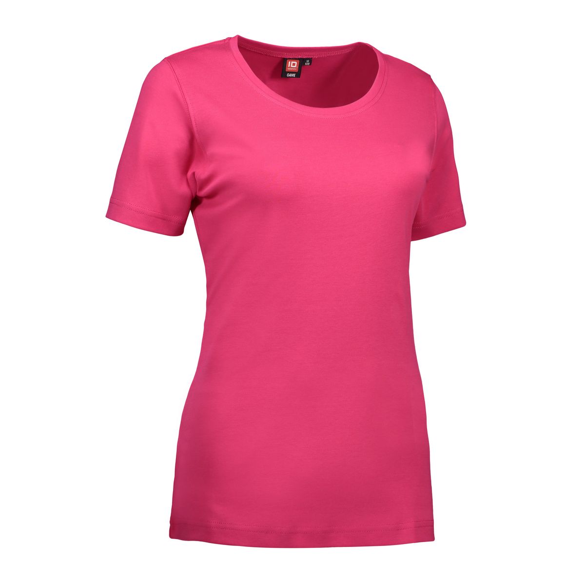 Dame t-shirt med rund hals i pink - L