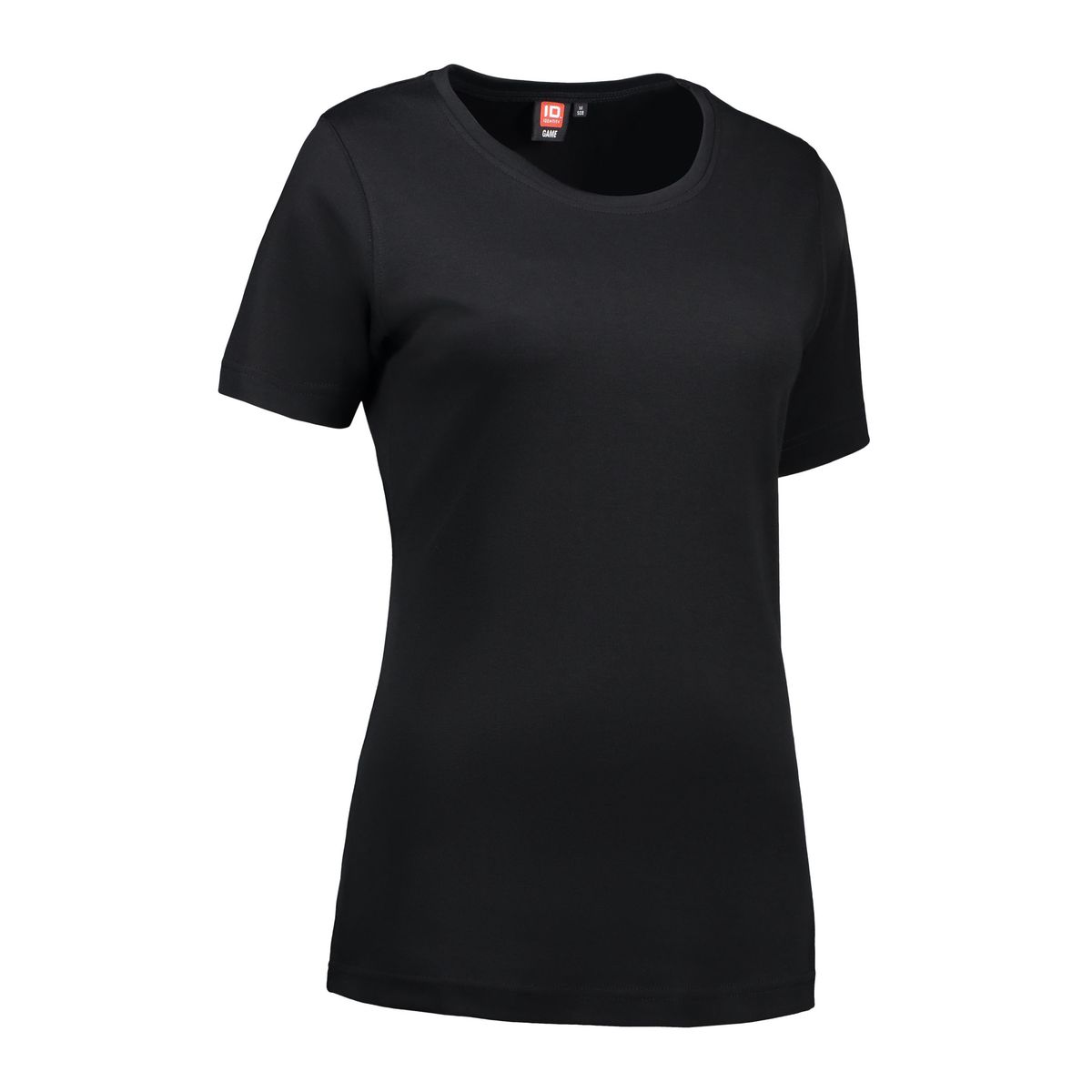 Sort t-shirt med rund hals til damer - XL