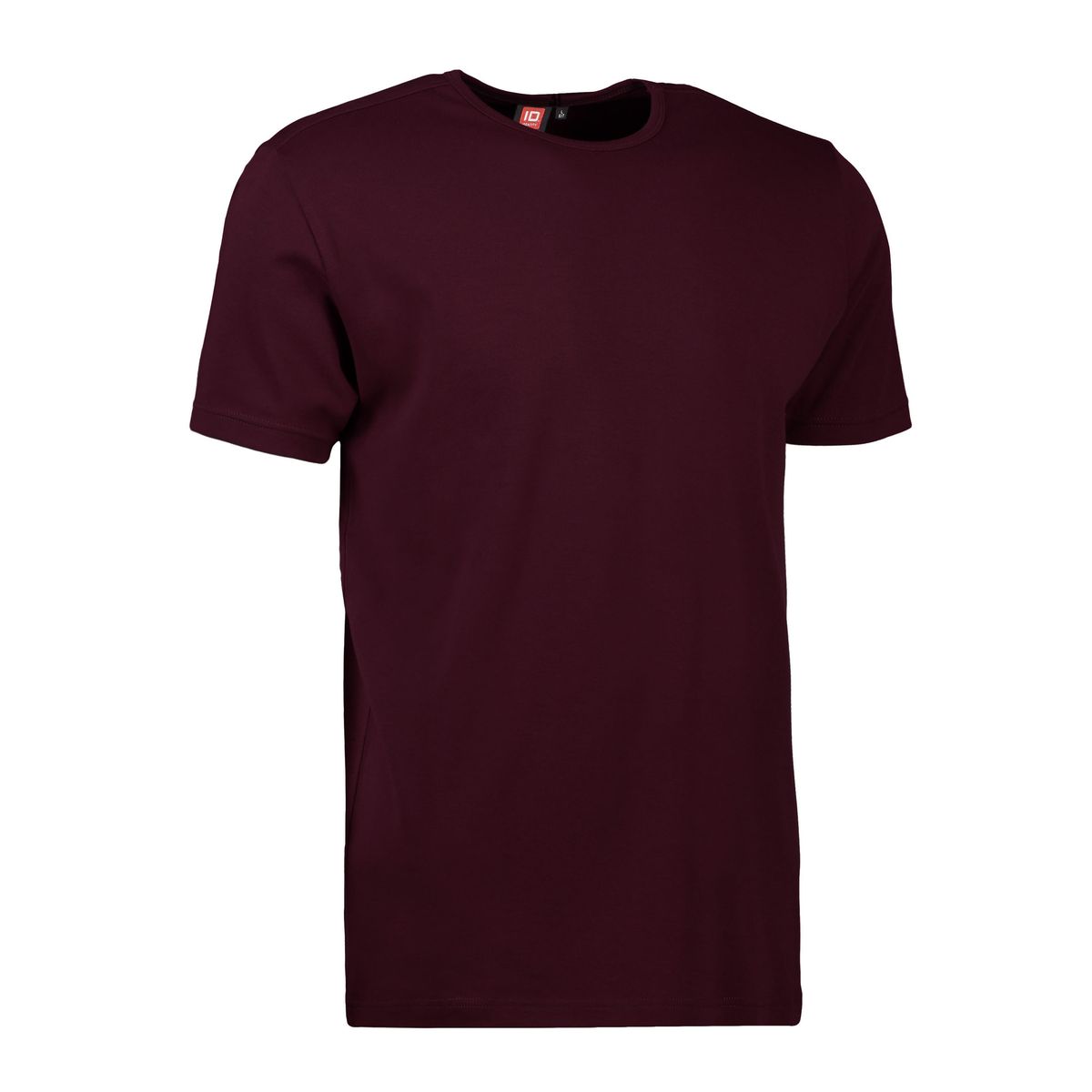 Mørk bordeaux t-shirt med rund hals til mænd - XL